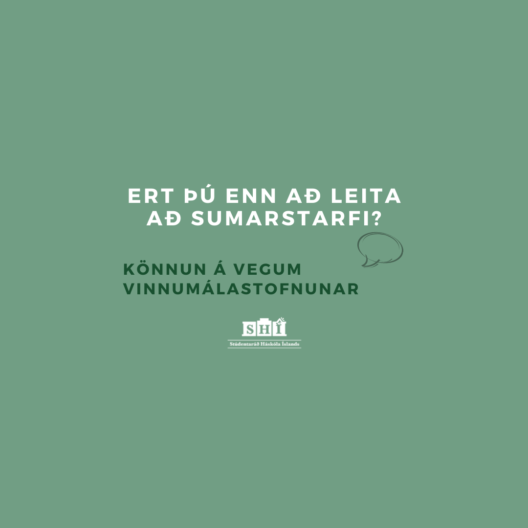 Ert þú enn að leita að sumarstarfi? – Könnun á vegum Vinnumálastofnunnar