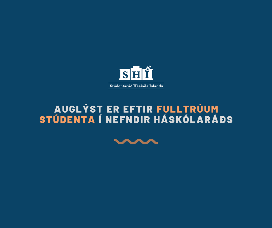 Auglýst eftir fulltrúum stúdenta í nefndir háskólaráðs